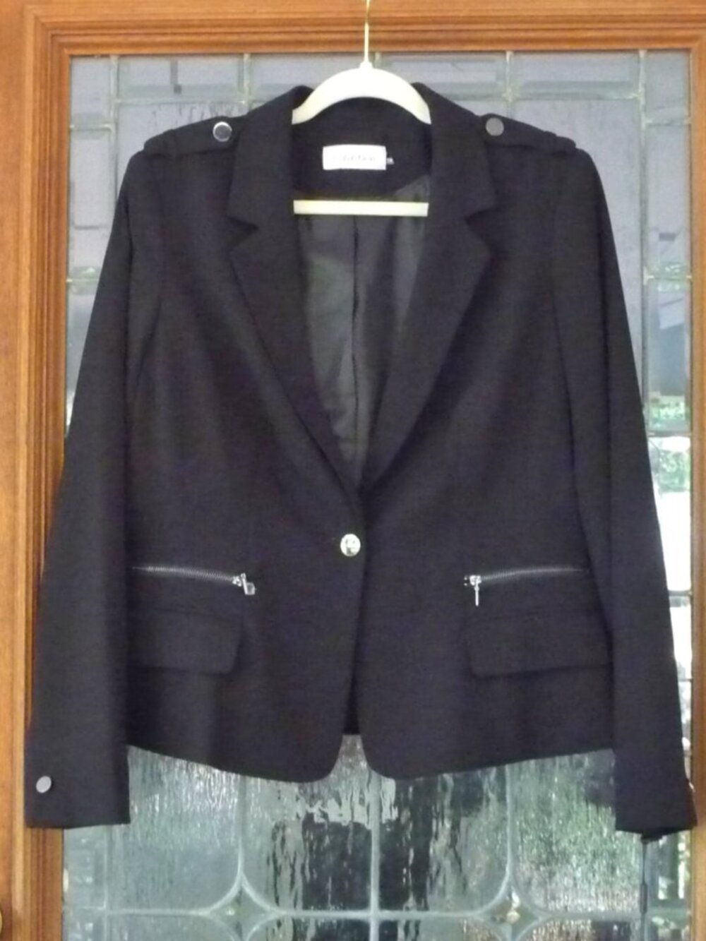 Calvin Klein Blazer Womens 14 NWT Black